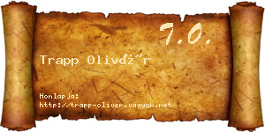 Trapp Olivér névjegykártya
